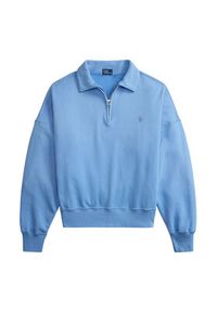 Polo Ralph Lauren Bluza 211B18686005 Błękitny Relaxed Fit. Typ kołnierza: polo. Kolor: niebieski. Materiał: bawełna #5