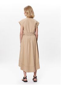 TwinSet - TWINSET Sukienka koszulowa 231TT2102 Beżowy Regular Fit. Kolor: beżowy. Materiał: bawełna. Typ sukienki: koszulowe #4