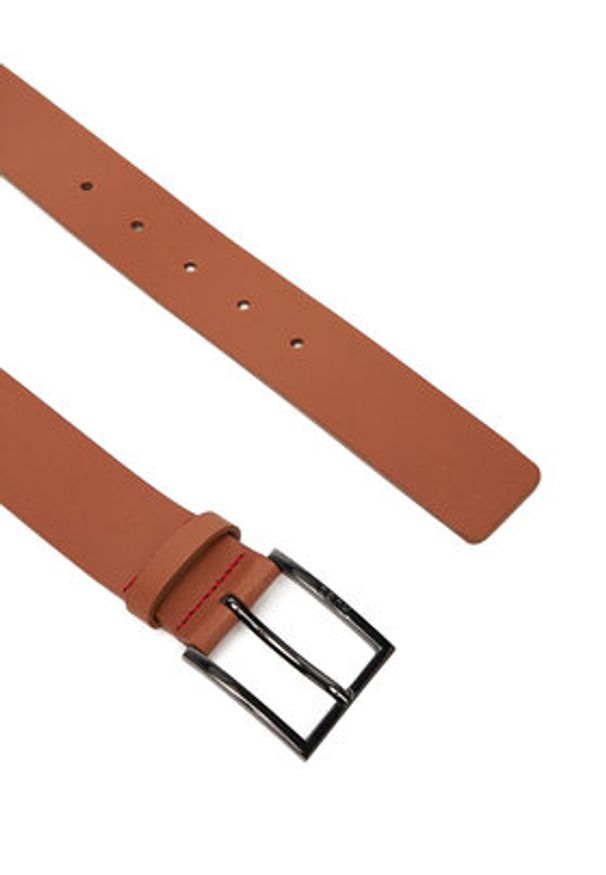 Hugo - HUGO Pasek Męski 50496596 Brązowy. Kolor: brązowy. Materiał: skóra