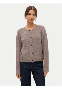 Vero Moda Kardigan Novah 10320496 Brązowy Regular Fit. Kolor: brązowy. Materiał: syntetyk