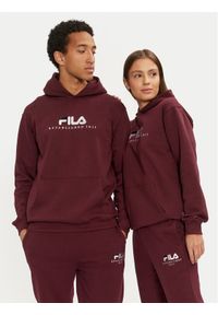 Fila Bluza Unisex Brunssum FAU0145 Bordowy Regular Fit. Kolor: czerwony. Materiał: bawełna