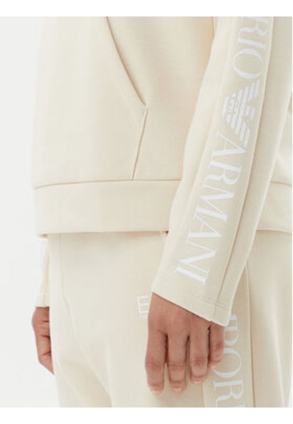 EA7 Emporio Armani Dres 7W000116 AF10443 U1079 Beżowy Regular Fit. Kolor: beżowy. Materiał: syntetyk