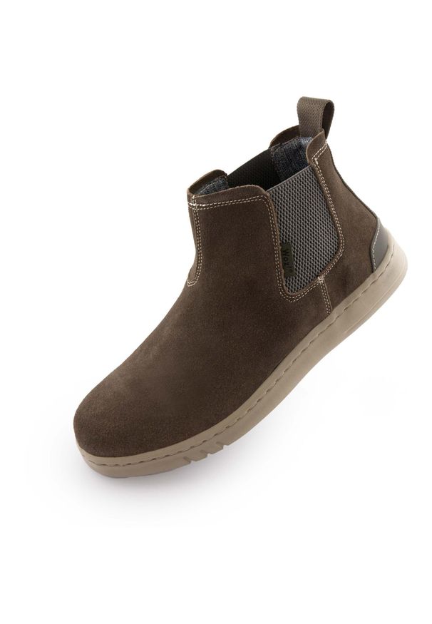 ZERO FRICTION - Taupe skórzane buty męskie Woz David 111 - Rozmiar 44. Kolor: beżowy. Materiał: skóra ekologiczna