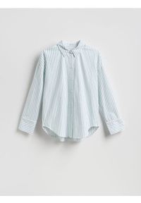 Reserved - Koszula z bawełny oxford - zielony. Kolor: zielony. Materiał: bawełna