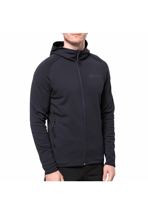 Bluza polarowa męska Jack Wolfskin Baiselberg. Kolor: czarny, szary, wielokolorowy. Materiał: polar