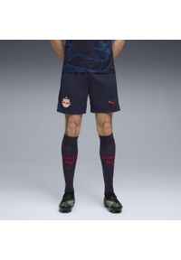 Puma - Męskie szorty FC Red Bull Salzburg 25/26 PUMA New Navy Red Blue. Kolor: czerwony, niebieski, wielokolorowy. Materiał: tkanina. Sport: fitness, piłka nożna