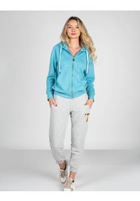 Invicta Bluza "Full Zip" | 4454271 | Kobieta | Błękitny. Okazja: na co dzień. Typ kołnierza: kaptur. Kolor: niebieski. Materiał: bawełna. Styl: casual #1