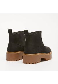 Botki damskie Timberland STONE STREET MID WARM LINED BOOT BLACK NUBUCK. Kolor: czarny. Materiał: nubuk. Styl: street #5