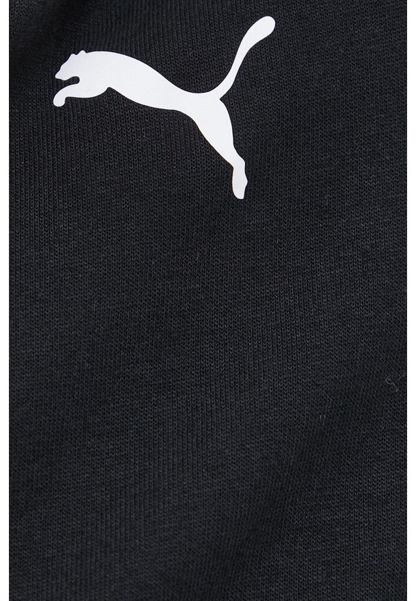 Puma - Bluza. Okazja: na co dzień. Typ kołnierza: kaptur. Kolor: czarny. Materiał: dzianina, materiał. Wzór: gładki. Styl: casual