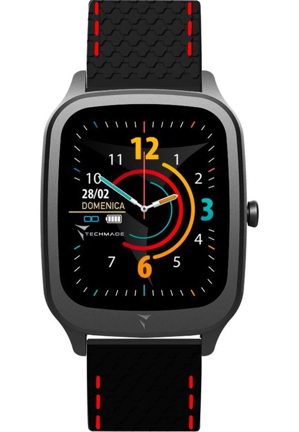 Smartwatch Techmade Smartwatch męski Techmade TM-VISIONB-BKSR czarny pasek. Rodzaj zegarka: smartwatch. Kolor: czarny