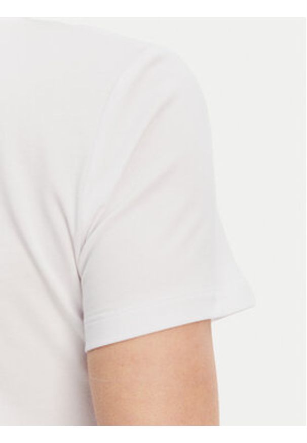 Fracomina T-Shirt FP25ST3002J449N5 Biały Slim Fit. Kolor: biały. Materiał: bawełna