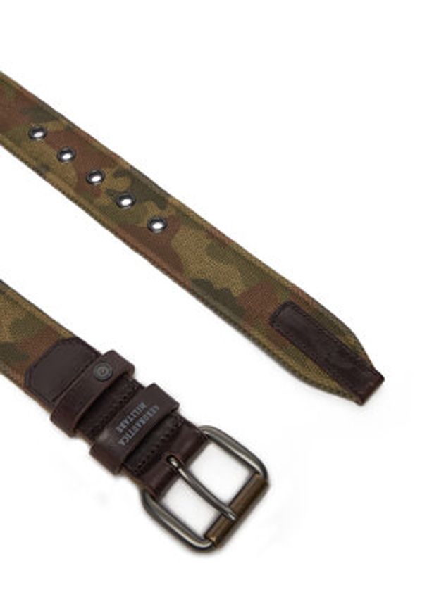 Aeronautica Militare Pasek Męski 252CI0315UCT03316 Khaki. Kolor: brązowy. Materiał: materiał