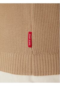 JOOP! Jeans Sweter 15 JJK-14Simoro 30045813 Beżowy Modern Fit. Kolor: beżowy. Materiał: bawełna