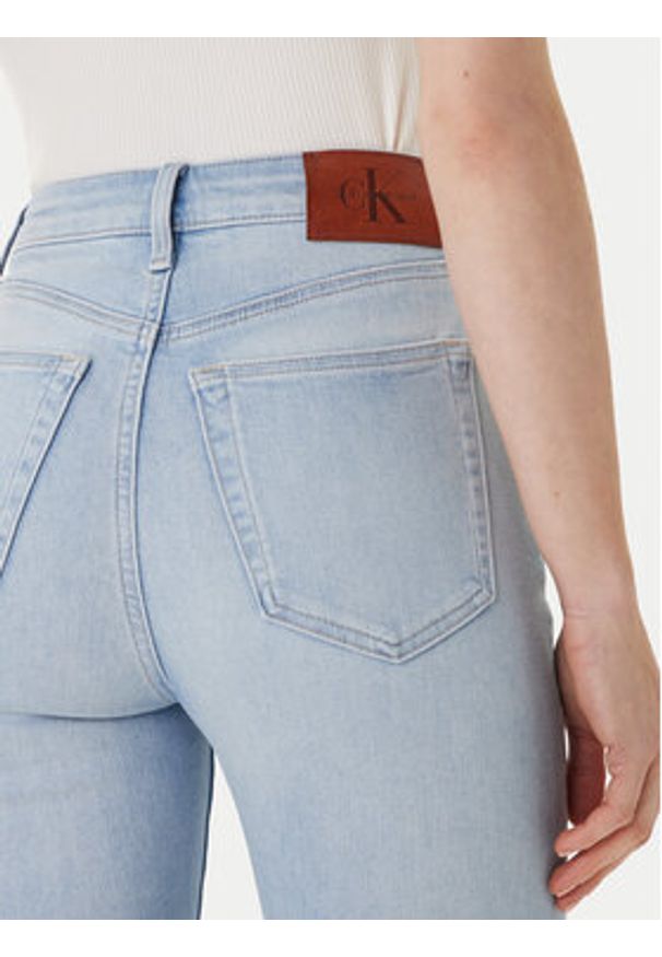 Calvin Klein Jeans Jeansy LV047F701G Błękitny Skinny Fit. Kolor: niebieski