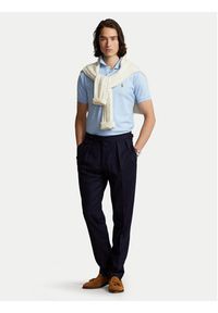 Polo Ralph Lauren Polo 710713130005 Niebieski Slim Fit. Typ kołnierza: polo. Kolor: niebieski. Materiał: bawełna #5