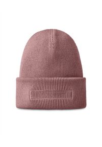 CANADA GOOSE - Różowa czapka w prążki. Kolor: różowy, wielokolorowy, fioletowy. Materiał: wełna. Wzór: prążki