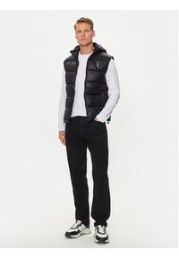 Karl Lagerfeld - KARL LAGERFELD Kamizelka Vest 505091 543590 Czarny Regular Fit. Typ kołnierza: dekolt w karo. Kolor: czarny. Materiał: syntetyk #3