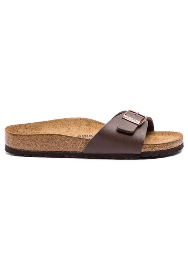 Birkenstock Klapki Madrid Bs 0040393 Brązowy. Kolor: brązowy. Materiał: skóra