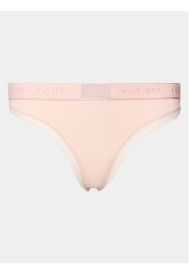 TOMMY HILFIGER - Tommy Hilfiger Stringi UW0UW04814 Różowy. Kolor: różowy. Materiał: syntetyk