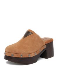 Guess Jeans Klapki EO-JDGJ66-4 Brązowy. Kolor: brązowy. Materiał: skóra, zamsz #9