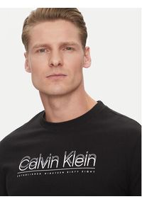 Calvin Klein T-Shirt Double Logo K10K114149 Czarny Regular Fit. Kolor: czarny. Materiał: bawełna #4