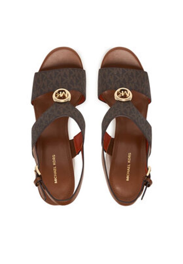 MICHAEL Michael Kors Sandały Erin Platform 40S6ERHS1B Brązowy. Kolor: brązowy. Materiał: skóra. Obcas: na platformie
