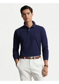 Polo Ralph Lauren Polo 710680790046 Granatowy Custom Slim Fit. Typ kołnierza: polo. Kolor: niebieski. Materiał: bawełna