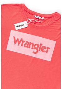 Wrangler - WRANGLER T SHIRT DAMSKI DRAPE TEE DUBARRY W7016DIVZ 112130885. Wzór: nadruk. Styl: vintage #3