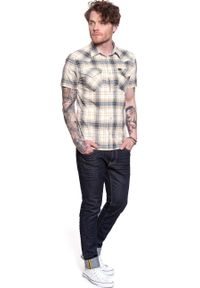 Lee - LEE SS WESTERN BRIGHT WHITE L640DKLJ 112115267. Okazja: na imprezę. Materiał: bawełna, materiał, jeans. Długość rękawa: krótki rękaw. Długość: krótkie. Wzór: aplikacja. Sezon: lato. Styl: klasyczny #7