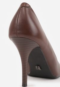 Renee - Brązowe Szpilki Vices z Wkładką ze Skóry Naturalnej Anistte. Kolor: brązowy. Materiał: skóra. Obcas: na szpilce. Styl: elegancki, klasyczny. Wysokość obcasa: średni #6