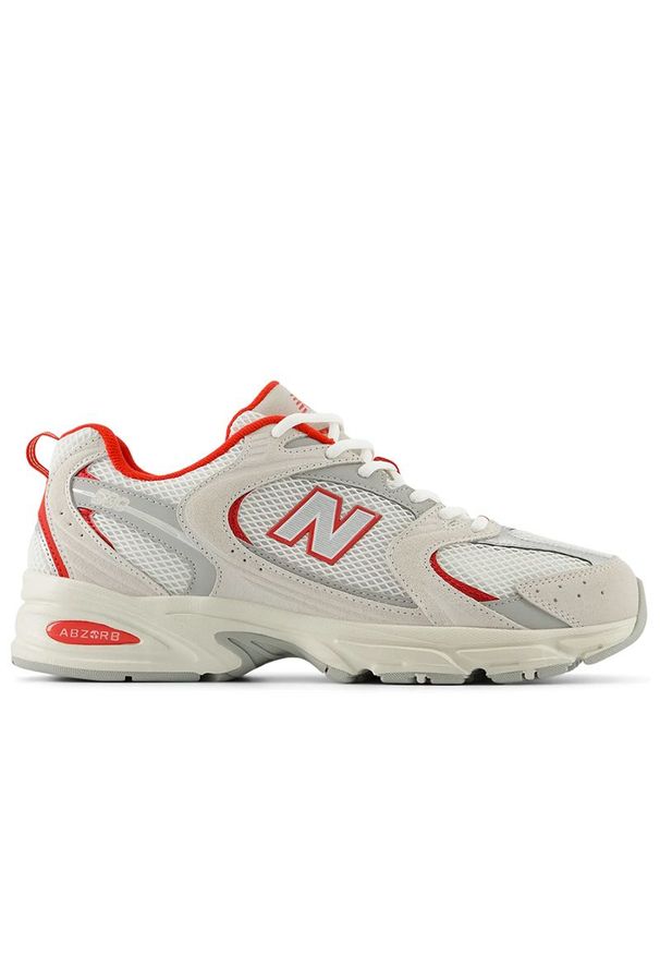 Buty New Balance MR530QB - beżowe. Kolor: beżowy. Materiał: syntetyk, materiał. Szerokość cholewki: normalna. Sezon: lato