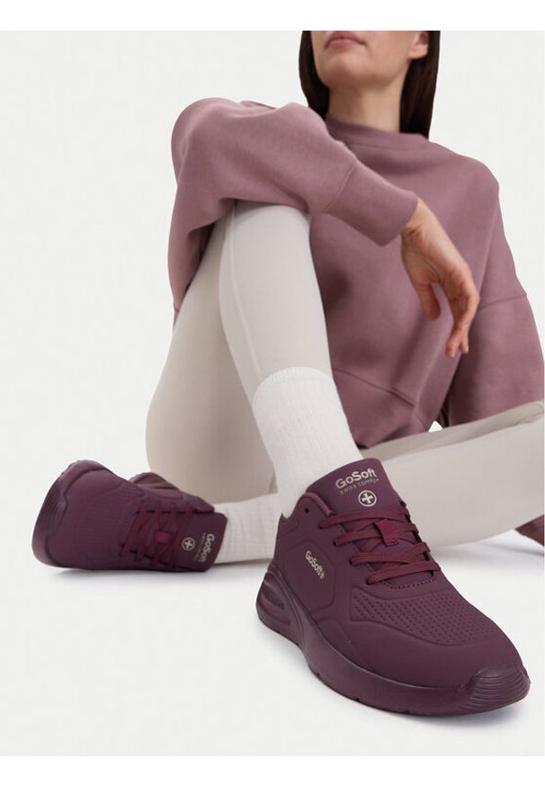 Go Soft Sneakersy CEOWB-V15-10372 Bordowy. Kolor: czerwony. Materiał: skóra