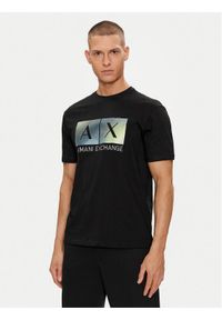 Armani Exchange T-Shirt 3DZTJB ZJBYZ 1200 Czarny Regular Fit. Kolor: czarny. Materiał: bawełna