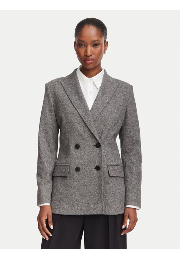 Marella Marynarka Materia 2625916021 Czarny Regular Fit. Kolor: czarny. Materiał: syntetyk