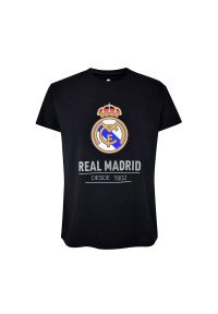 Real Madrid - Koszulka dziecięca kibiców Real Madryt. Kolor: czarny. Sport: piłka nożna
