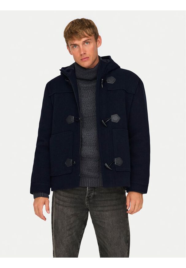 Only & Sons Kurtka zimowa Jules 22030865 Granatowy Regular Fit. Kolor: niebieski. Materiał: syntetyk, wełna. Sezon: zima
