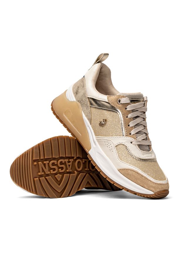 Sneakersy damskie beżowe U.S. Polo Assn. BONYE005W/2YT1 BEI001. Kolor: beżowy. Sezon: jesień, lato