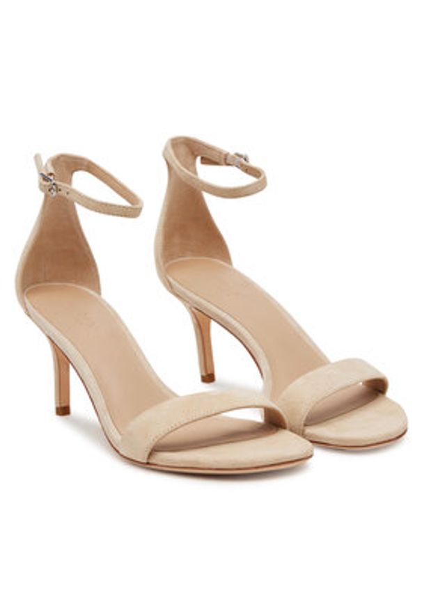Lauren Ralph Lauren - LAUREN RALPH LAUREN Sandały 802959175008 Beżowy. Kolor: beżowy. Materiał: skóra