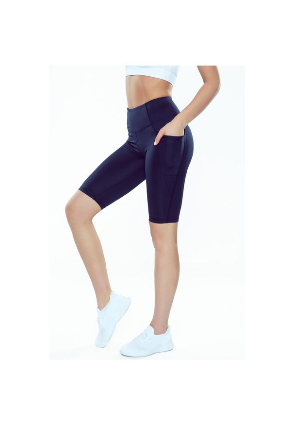 ROUGH RADICAL - Legginsy do biegania damskie Rough Radical Alfa Shorts. Kolor: niebieski