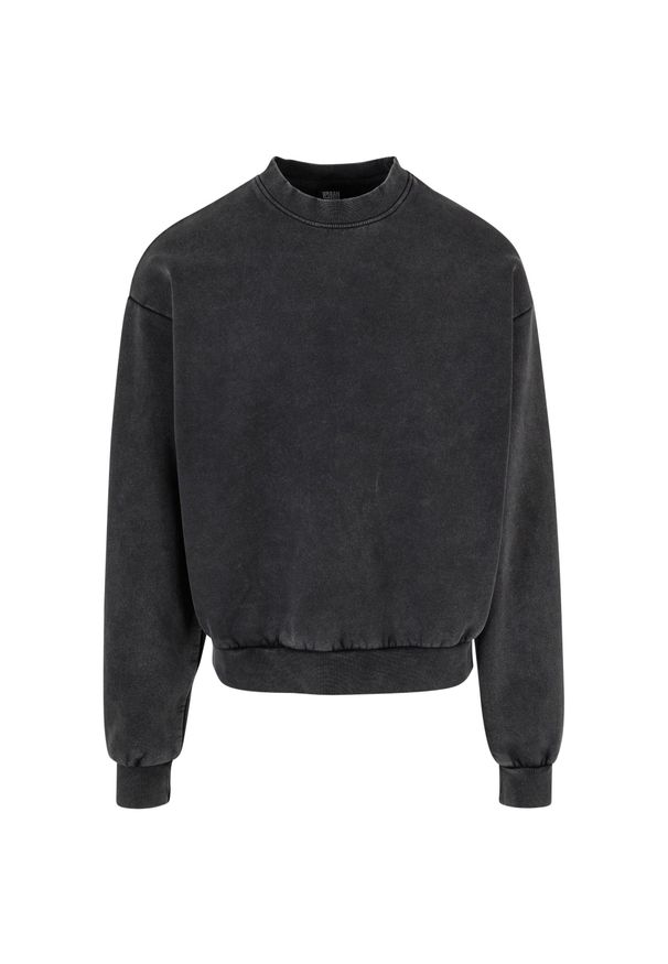 Urban Classics - Bluza Męska Acid Wash Crew Neck. Kolor: czarny