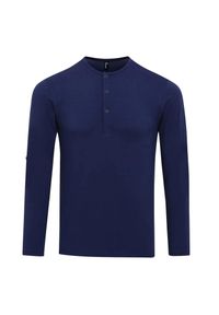 PREMIER - Męska Koszulka Z Podwiniętymi Rękawami Long John. Kolor: niebieski. Sport: turystyka piesza #1