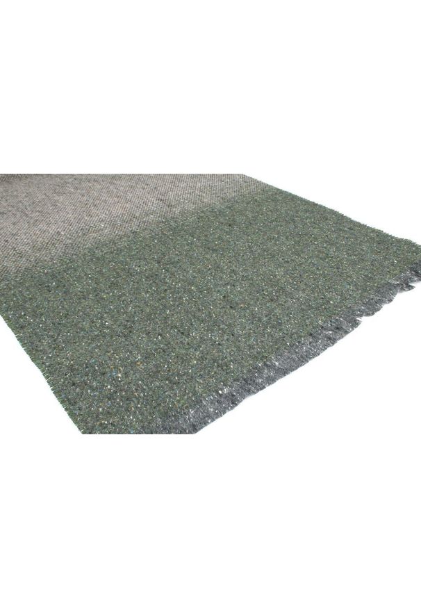 Wełniany Szalik Męski z Jedwabiem - V. Fraas - Melanż, Odcienie Zieleni i Popielu. Kolor: zielony. Materiał: wełna, jedwab. Wzór: melanż. Sezon: zima, lato. Styl: elegancki, klasyczny