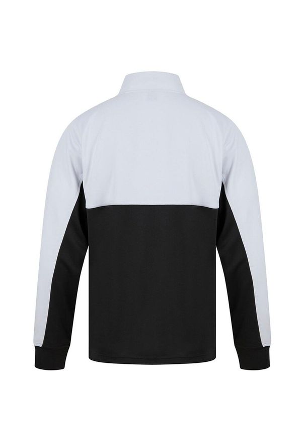 FINDEN & HALES - Męska Bluza Dresowa Z Zamkiem Błyskawicznym W Bloku Kolorystycznym. Kolor: biały, wielokolorowy, czarny. Materiał: dresówka