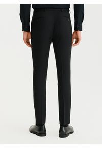 Pako Lorente - PAKO LORENTE – Czarne spodnie ganiturowe. Kolor: czarny. Materiał: poliester, elastan, wiskoza. Wzór: gładki. Styl: elegancki, młodzieżowy #4