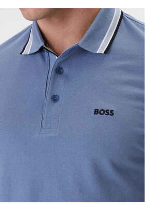 BOSS Polo Paddy 50469055 Niebieski Regular Fit. Typ kołnierza: polo. Kolor: niebieski. Materiał: bawełna
