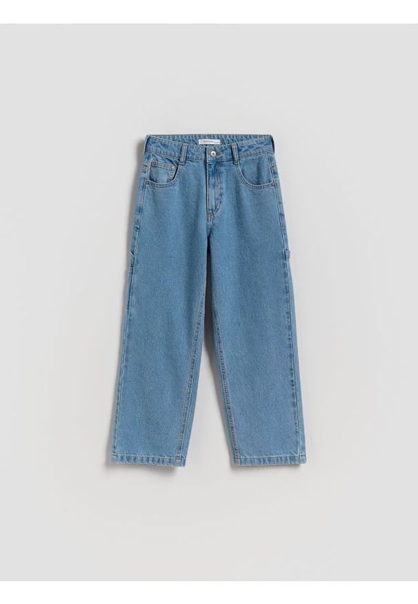 Reserved - Jeansy baggy - niebieski. Kolor: niebieski