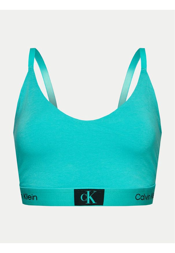 Calvin Klein Underwear Biustonosz top 000QF7225E Niebieski. Kolor: niebieski. Materiał: bawełna