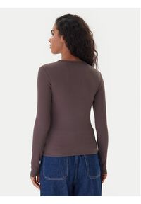 Tommy Jeans Bluzka DW0DW20178 Brązowy Slim Fit. Kolor: brązowy. Materiał: bawełna #2