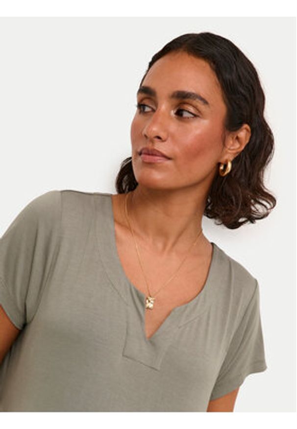 Kaffe Sukienka codzienna Petra 10504657 Szary Relaxed Fit. Okazja: na co dzień. Kolor: szary. Materiał: wiskoza. Typ sukienki: proste. Styl: casual