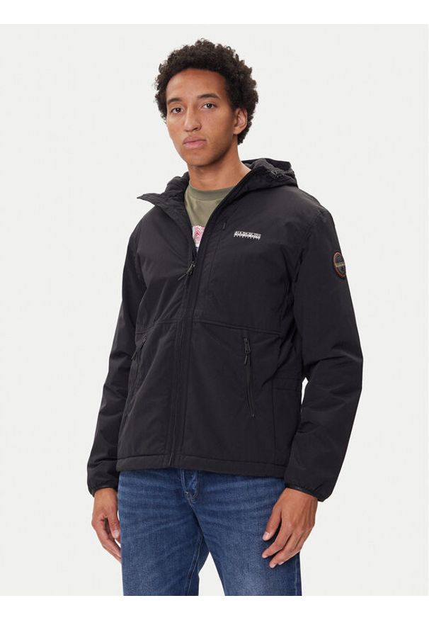 Napapijri Kurtka przejściowa A-Tundra Wint 1 NP0A8928 Czarny Regular Fit. Kolor: czarny. Materiał: syntetyk